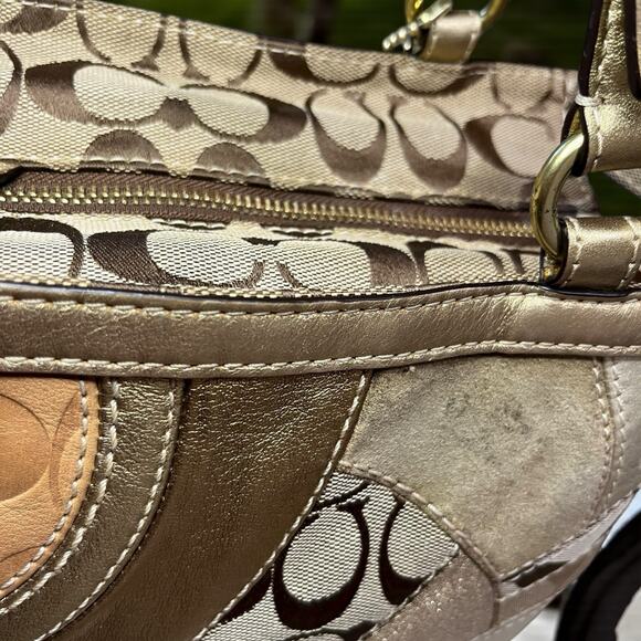 Y2K Coach 12740 Limited Edition Patchwork Gallery Tote & Wristlet - Picture 11 of 15